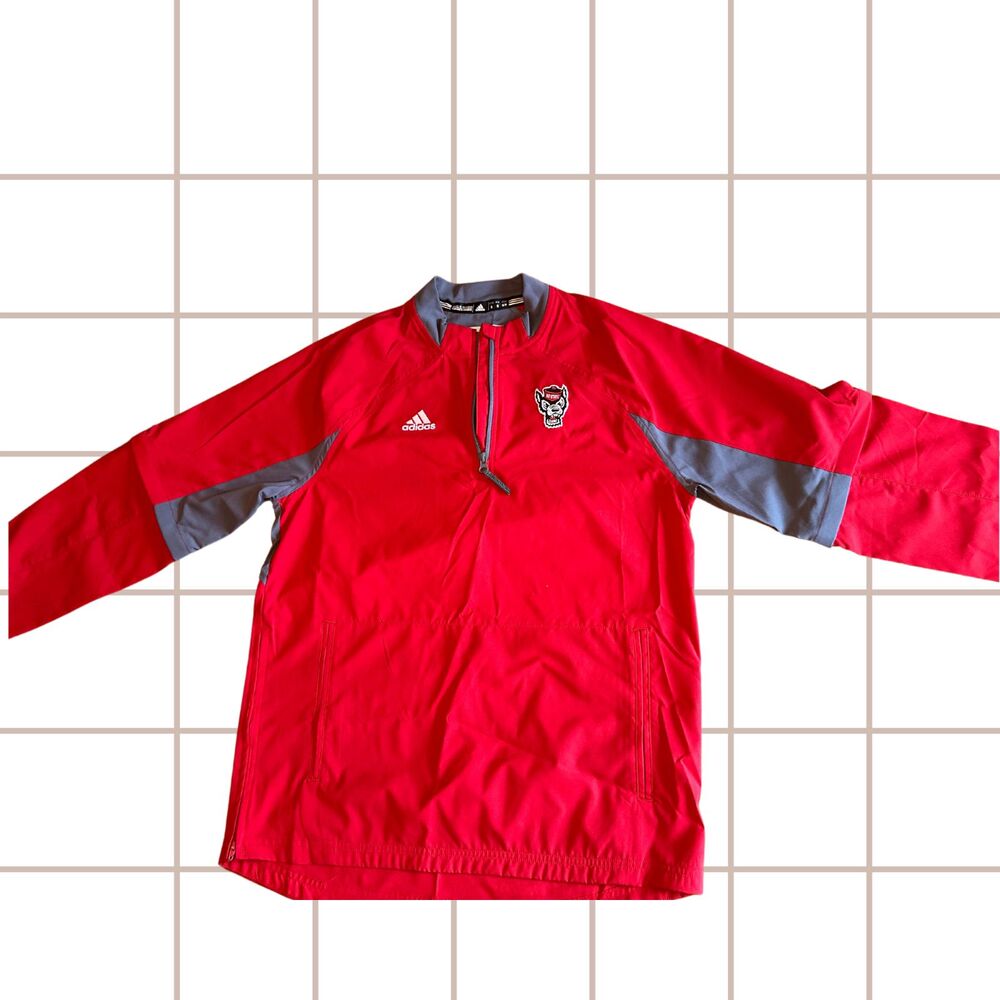 North Carolina State Adidas Windbreaker Jacket 2016 Wolfpack Size S